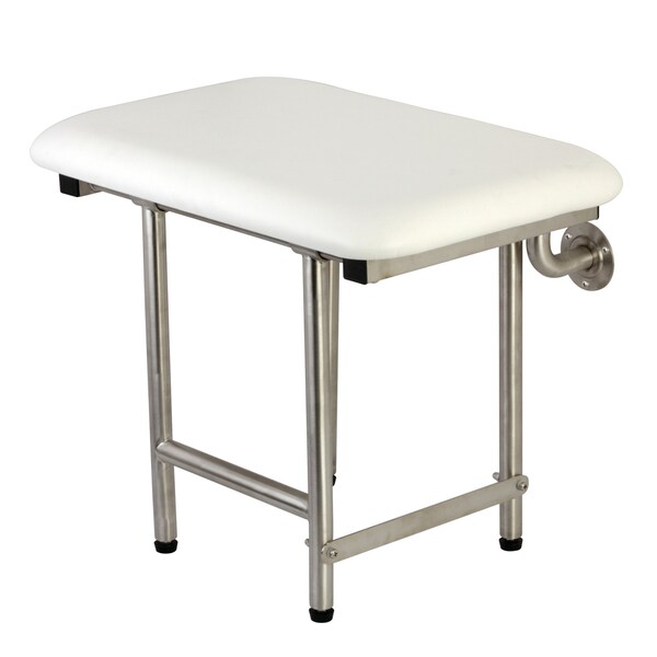 Adascape Wall Mount Shower Seat, 22-3/4" L, 304 Stainless Steel, Brushed Stainless Steel KBSS2216P - main